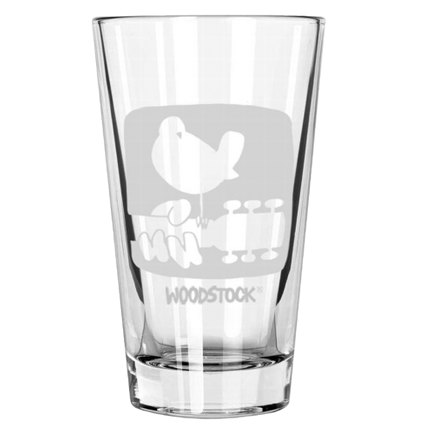 Textured Logo Laser Etched Pint Glass