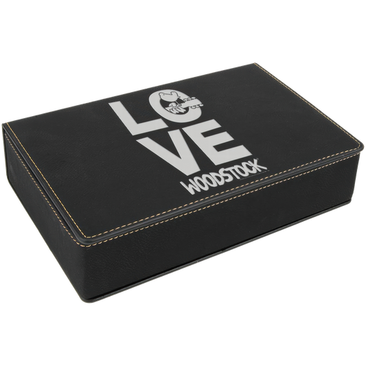 Love Laser Engraved Flask Set