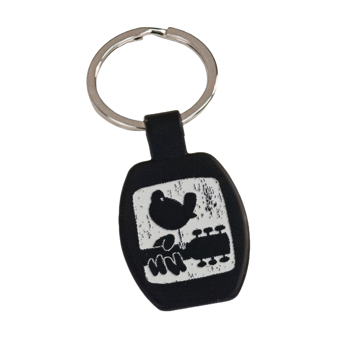 Textured Logo Engraved Keychain
