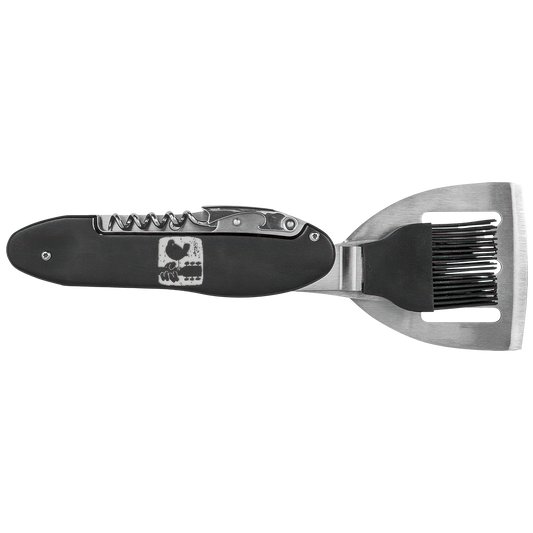 Textured Logo Laser Engraved 5-in-1 Grill Tool