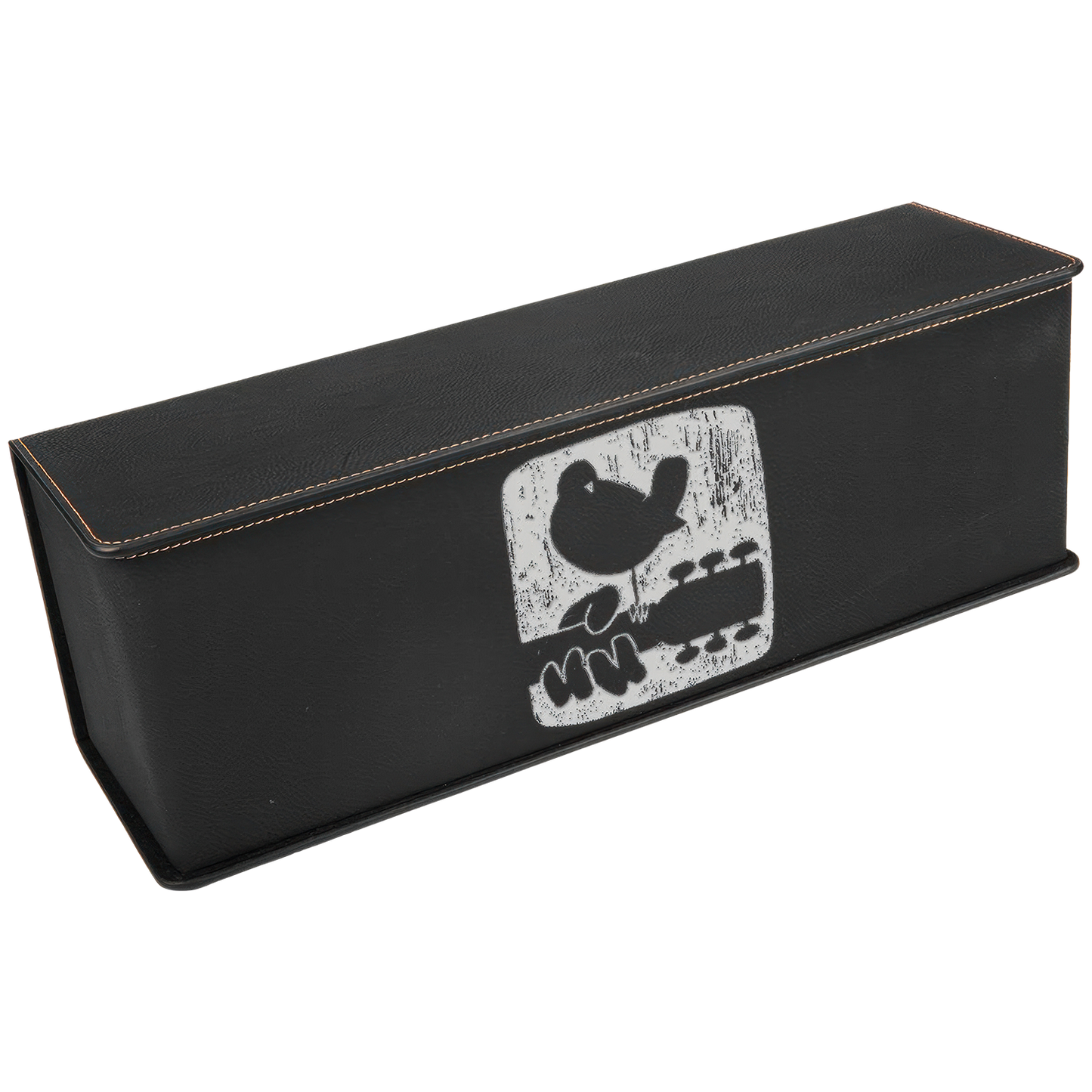 Textured Logo Laser Engraved Wine Box Gift Set