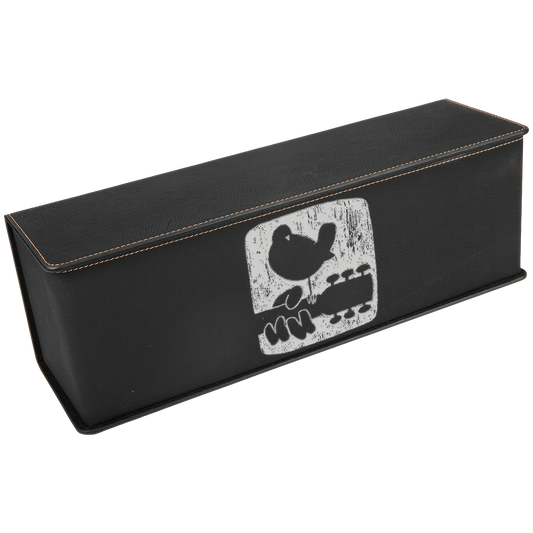 Textured Logo Laser Engraved Wine Box Gift Set