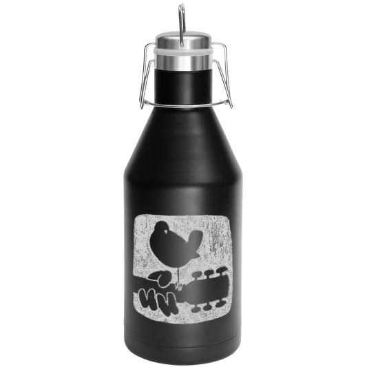 Textured Logo Laser Engraved 64 oz Beer Growler