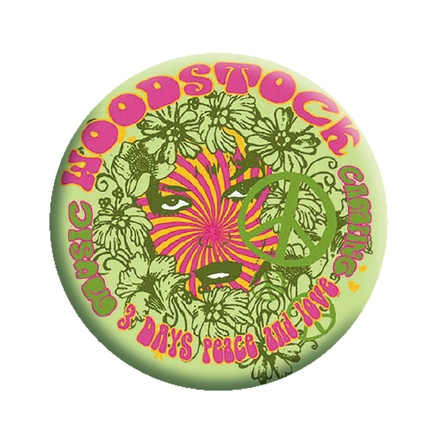 Woodstock Green 1.25" Button