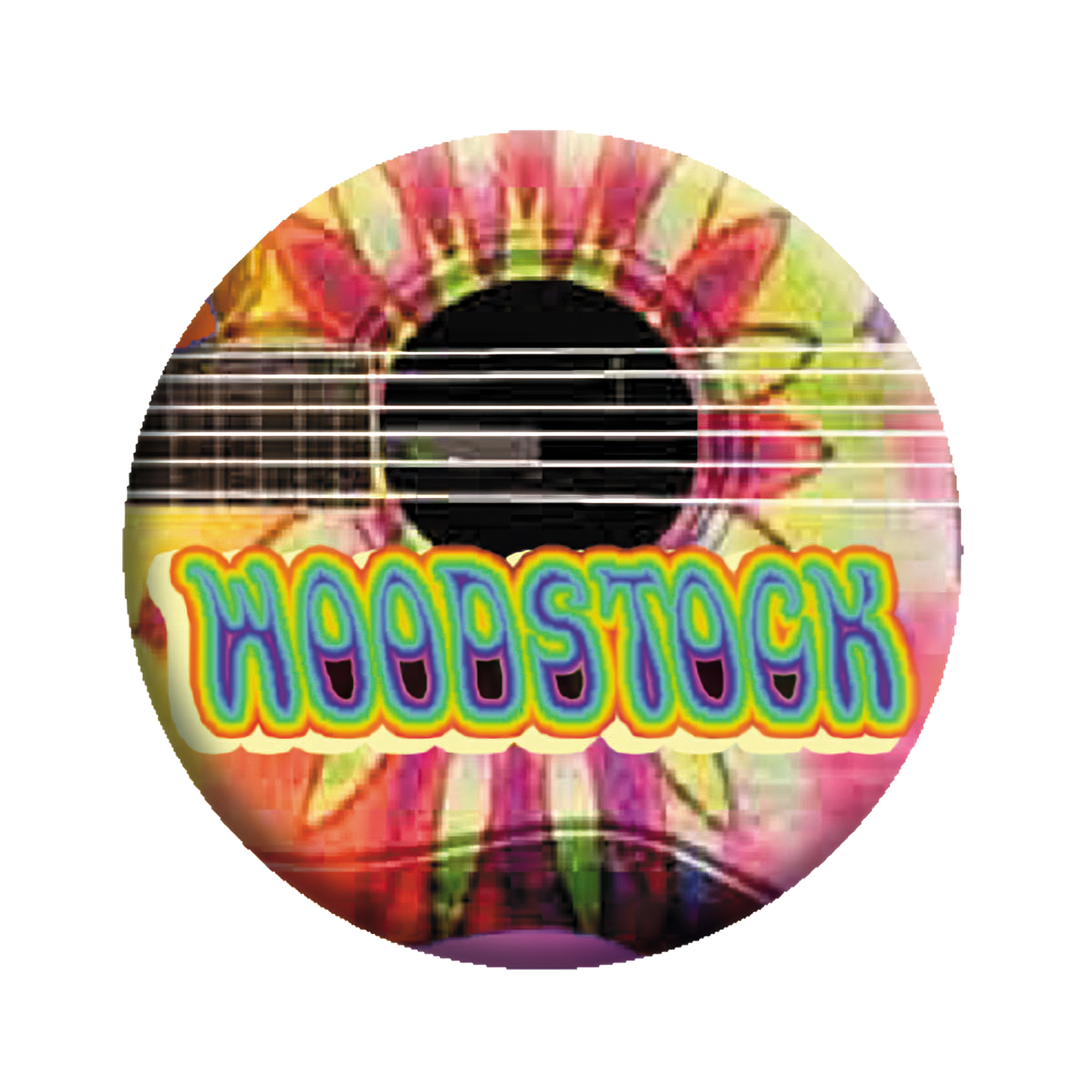 Woodstock Guitar 1.25" Button