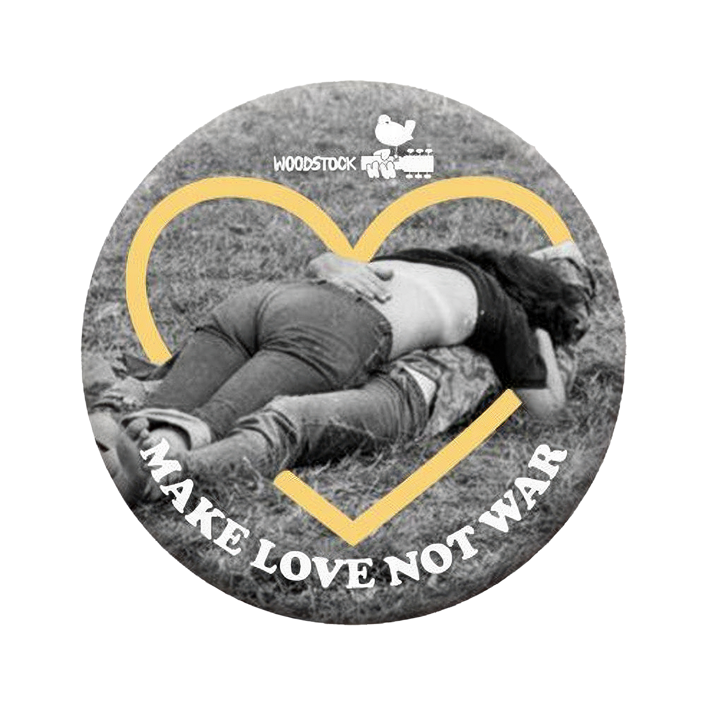 Woodstock Make Love 1.25" Rd Button