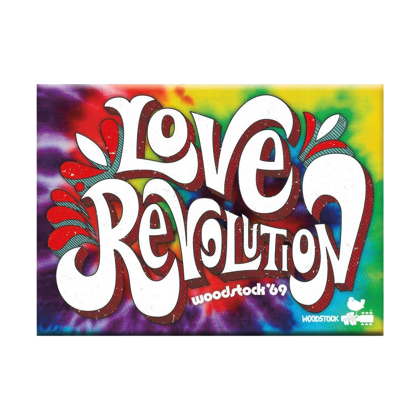 Woodstock Love Revolution 2.5" x 3.5" Flat Magnet