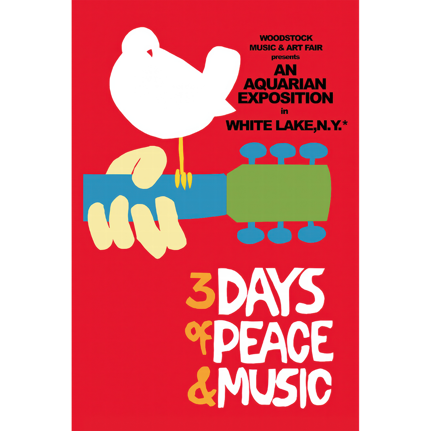 Woodstock Classic 3"x4.5" Sticker