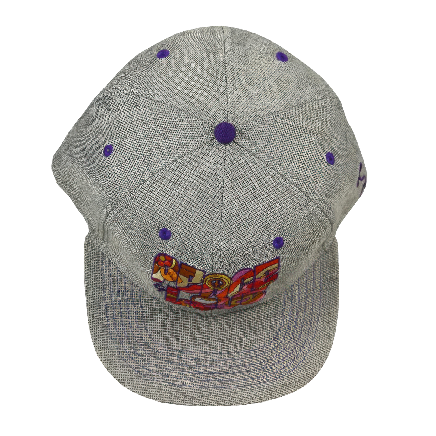 Woodstock Peace Love Grey Fitted Hat