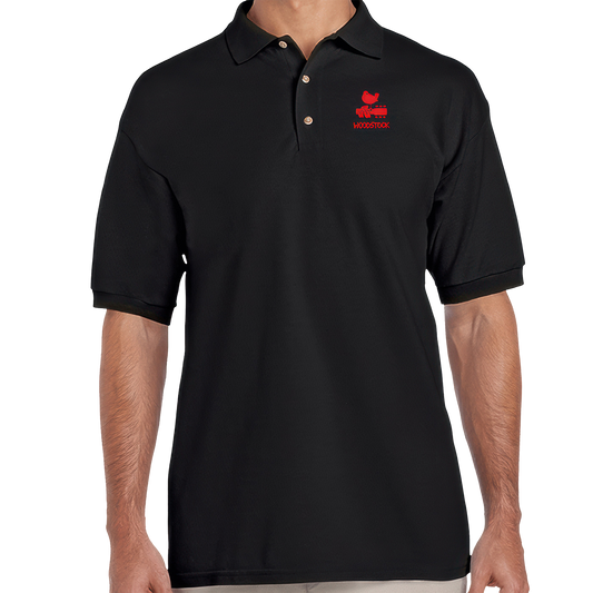 Bird & Guitar Red Logo Polo Shirt