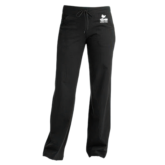 Women's White Logo Yoga Pants