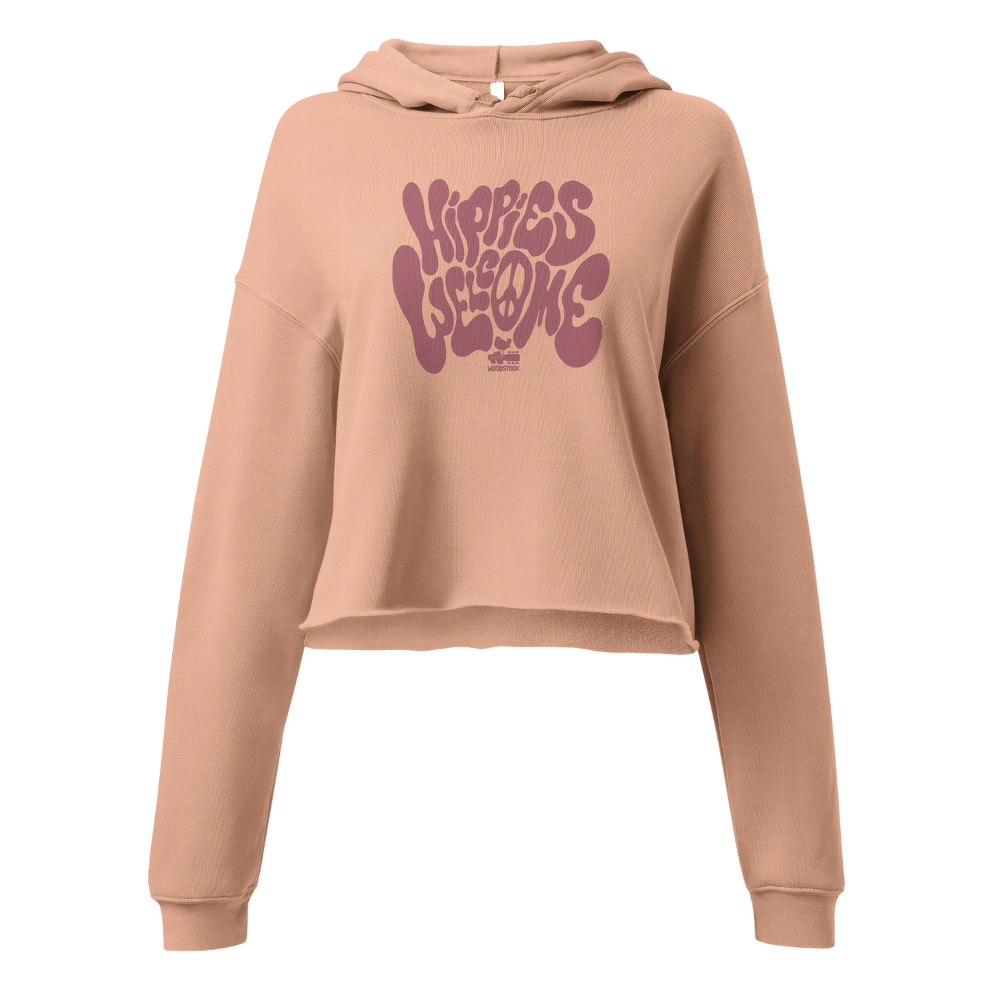 Hippies Welcome Cropped Hoodie