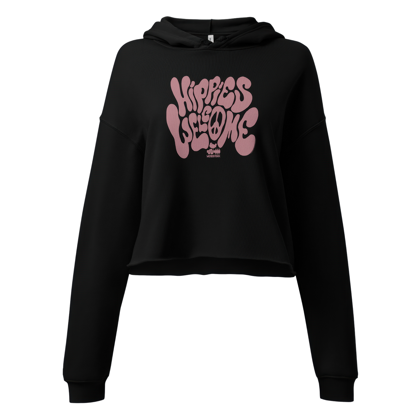 Hippies Welcome Cropped Hoodie