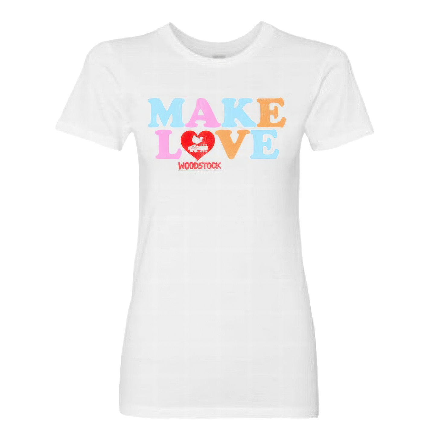 Women's Make Love Heart T-Shirt