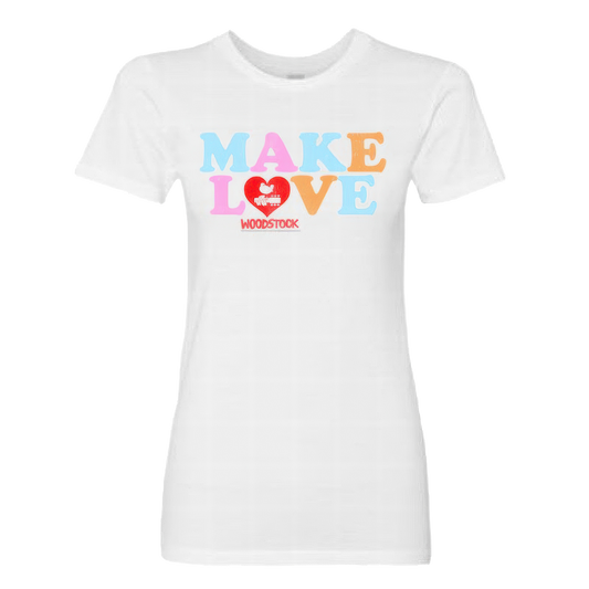 Women's Make Love Heart T-Shirt