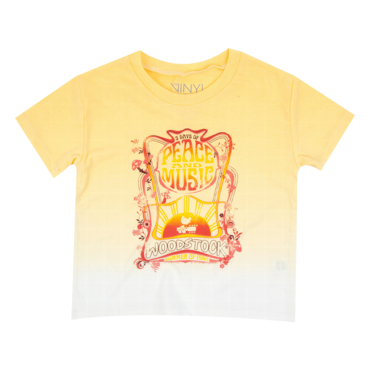 Woodstock Kids Yellow 3 Days of Peace T-shirt