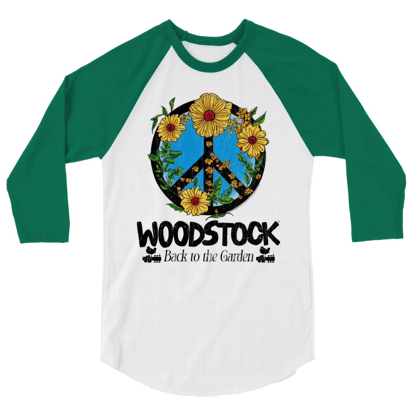 Back to the Garden Peace Sign Baseball Tee