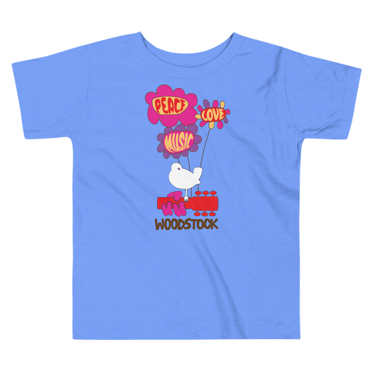 Peace Love Music Woodstock Toddler T-Shirt