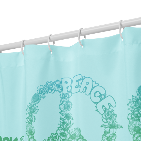 Rainbow Peace Sign Shower Curtain