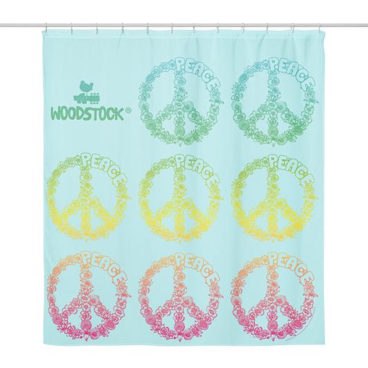 Rainbow Peace Sign Shower Curtain