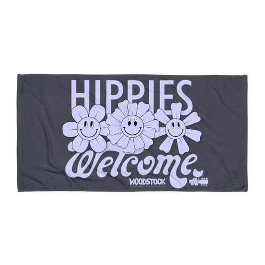 Hippies Welcome Sun Flower Beach Towel