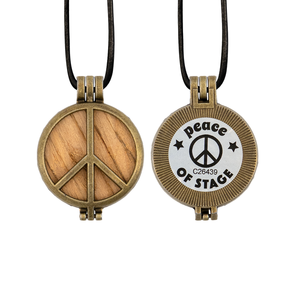 1969 Woodstock Stage Peace Sign Pendant Necklace