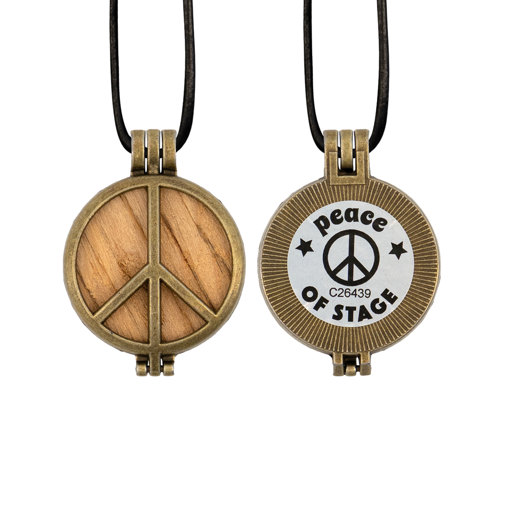 1969 Woodstock Stage Peace Sign Pendant Necklace