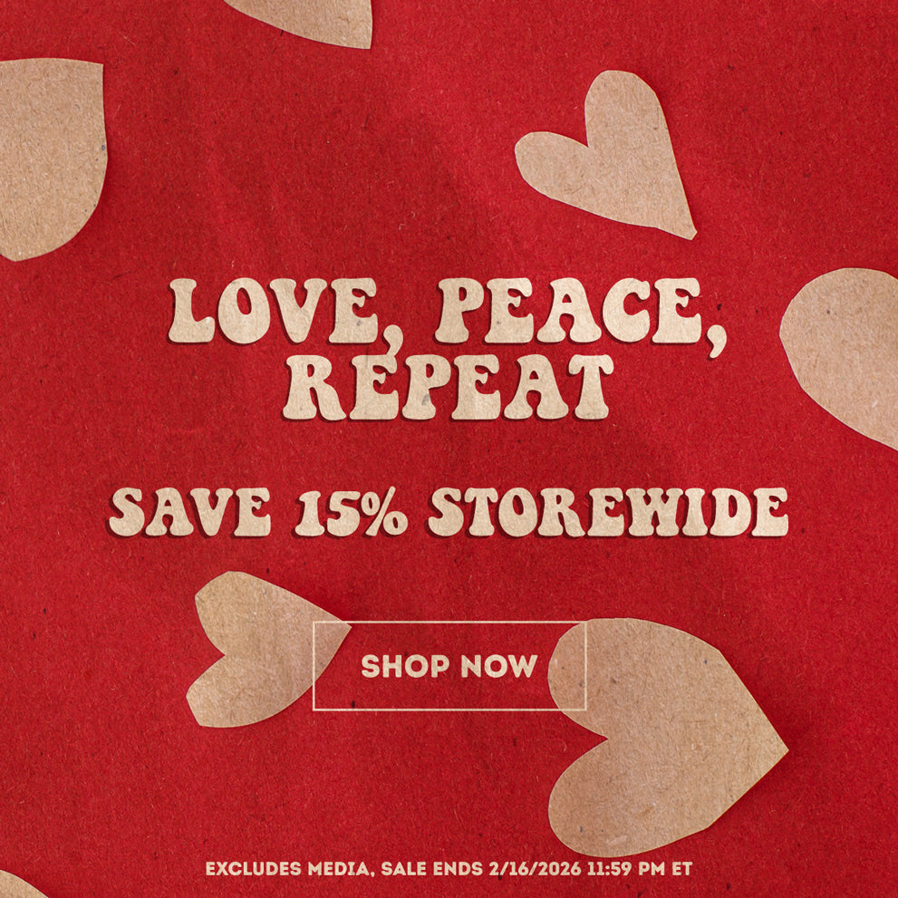 Love, Peace, Repeat Save 15% Storewide. Shop Now. Excludes Media, Sale Ends 2/16/2026 11:59 PM ET. 