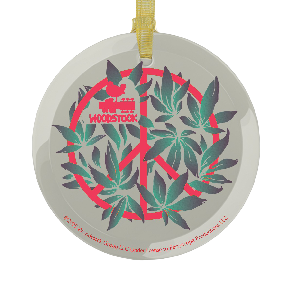 Leaves Glass Ornament