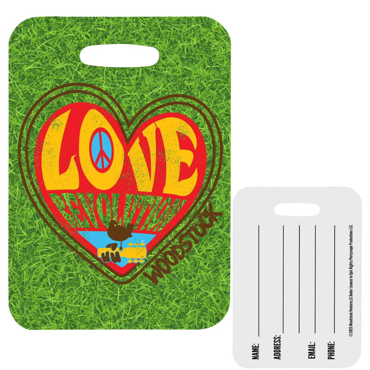 Love Revolution Heart Luggage Tag