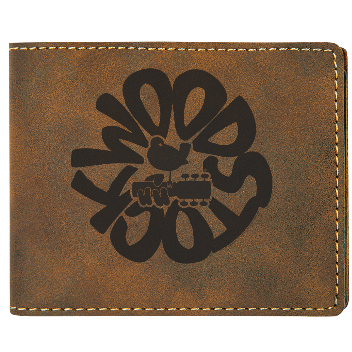 Round Logo Vegan Leather Wallet