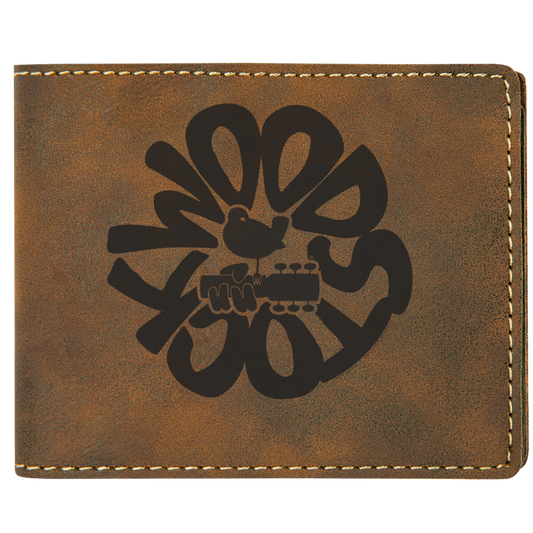 Round Logo Vegan Leather Wallet