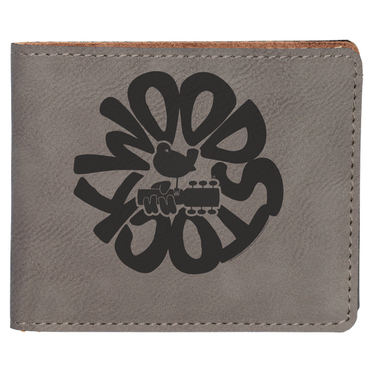 Round Logo Vegan Leather Wallet
