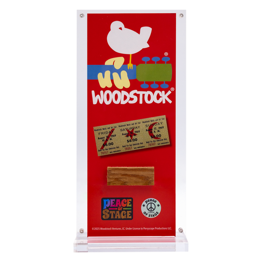 Woodstock Logo Peace of Stage Acrylic Frame