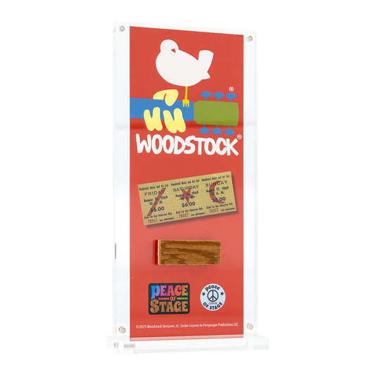 Woodstock Logo Peace of Stage Acrylic Frame