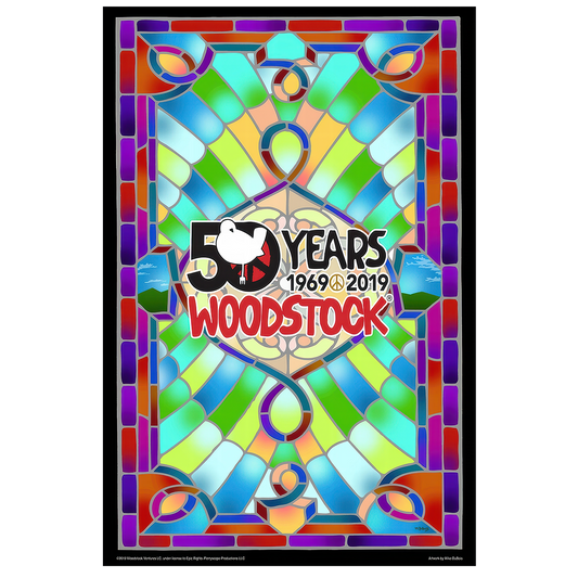 Woodstock Stained Glass 50th Anniversary Tapestry