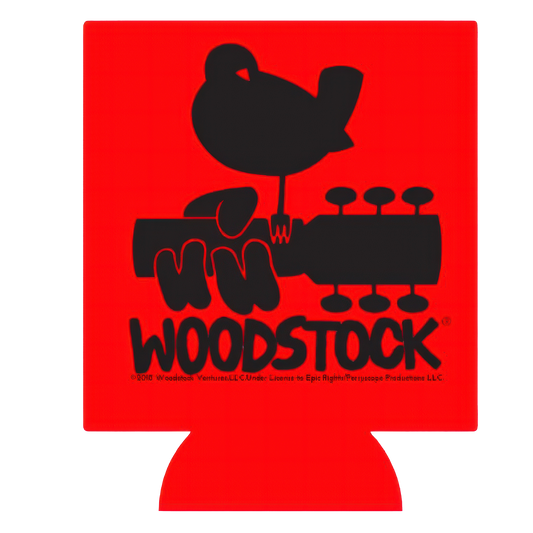 Woodstock Logo Can Koozie(Black Logo)