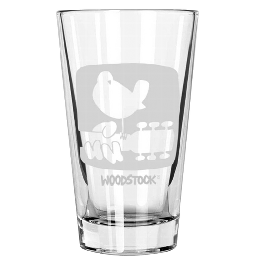 Textured Logo Laser Etched Pint Glass