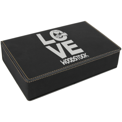 Love Laser Engraved Flask Set