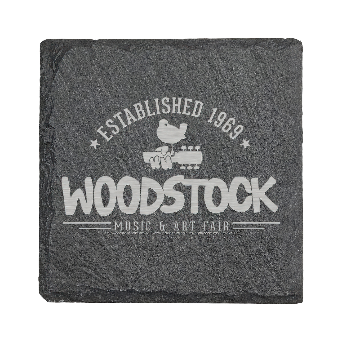 Established 1969 Laser Engraved Square Slate Coaster (set of 4)