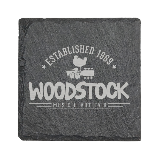 Established 1969 Laser Engraved Square Slate Coaster (set of 4)
