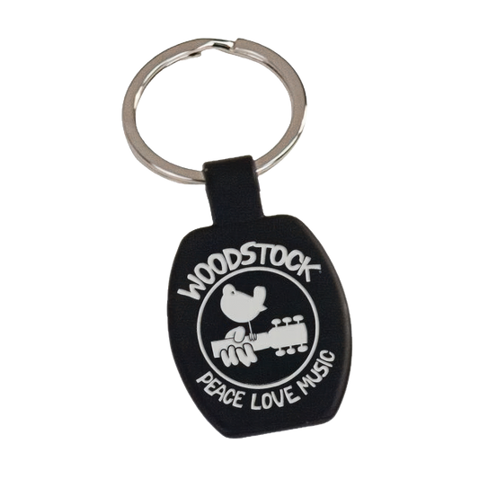 Peace Love Music Logo Engraved Keychain