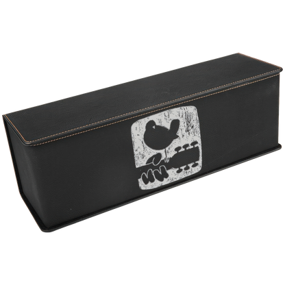 Textured Logo Laser Engraved Wine Box Gift Set