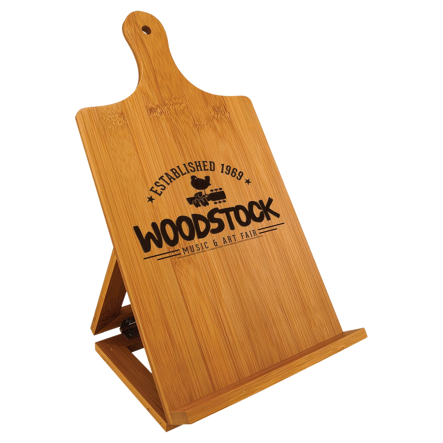 Established 1969 Engraved Bamboo Cookbook Easel
