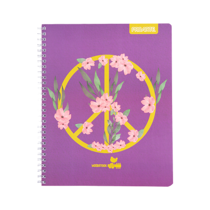 Woodstock Floral Peace Sign Notebook