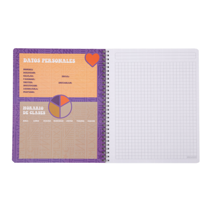 Woodstock Circular Text Tie Dye Notebook
