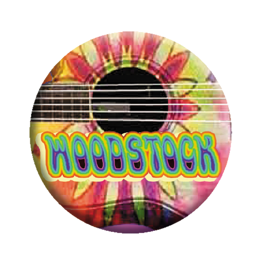Woodstock Guitar 1.25" Button