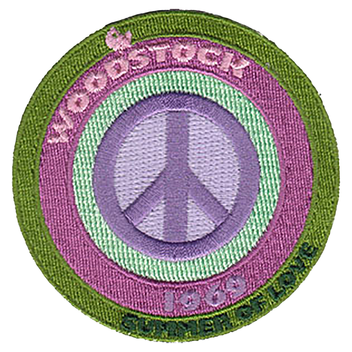 Woodstock Peace Sign 3" Round Patch