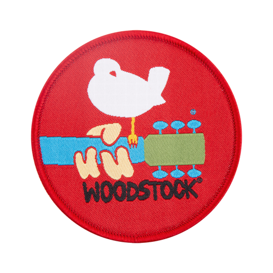 Woodstock Bird Guitar Logo Red Patch