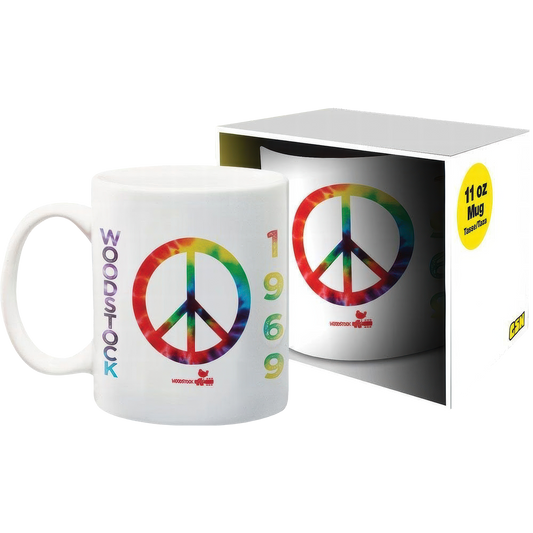 Woodstock Tie Dye Peace 11oz Boxed Mug